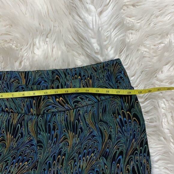 SOFT SURROUNDINGS MARBLED PEACOCK PRINT PANTS SIZE PXL‎ - Picture 8 of 8